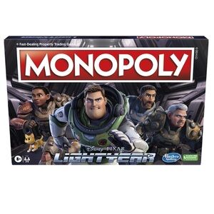 Monopoly Disney and Pixar's Lightyear Edition Board Game for Kids and Family